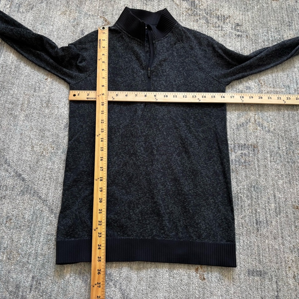 LULULEMON Long Sleeve REST LESS 1/2 Zip Mock Sweater Warm Active Stylish Trendy - Picture 3 of 4